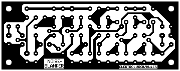 Platinen-Layout für die Nachrüst-Baugruppe des Noise-Blankers.