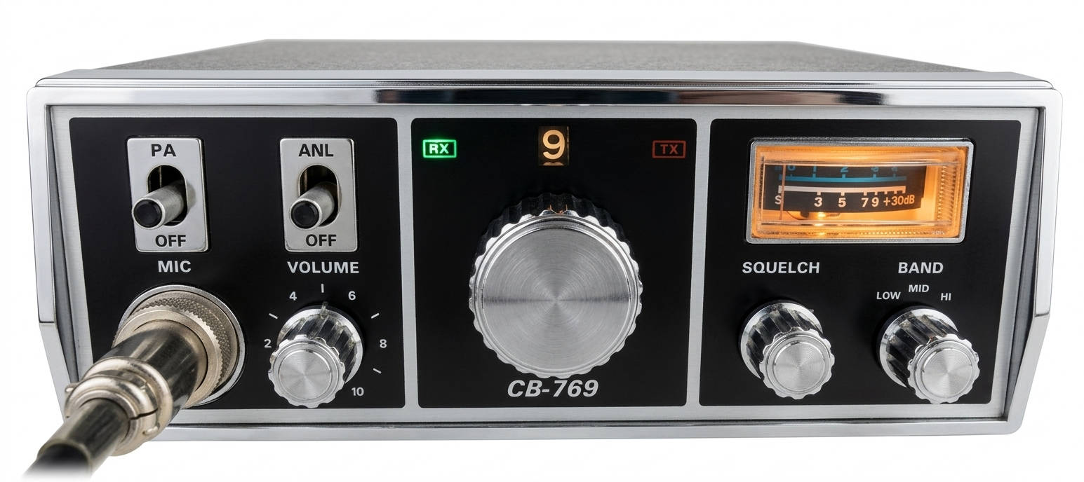 Abbildung des japanischen 69-Kanal-Exportfunkgeräts CB-769